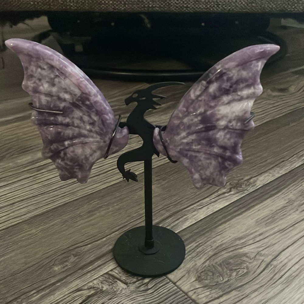 Dragon wings , Lepidolite is sometimes called the "peace stone"